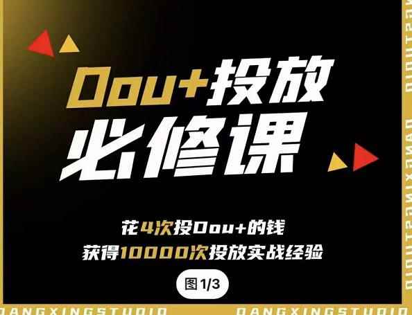 代同学DOU+投放训练营，用付费流量撬动大额自然流量，过得超额变现转化-咩咩网络