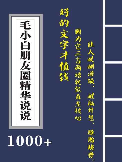 图片[2]-（2803期）毛小白内容合集《朋友圈说说精华1000+》好的文字才值钱（第1部+2部）-咩咩网络