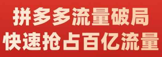 阿杰·拼多多流量破局:如何打黑标，爆款的思路，拼多多流量框架，快速抢占百亿流量-咩咩网络
