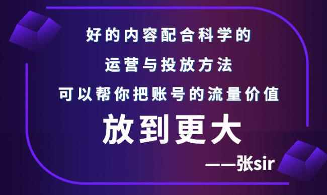 （2747期）张sir账号流量增长课，告别海王流量，让你的流量更精准-咩咩网络