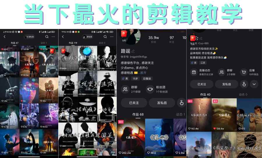 （2724期）短时视频朦胧诗文案号制作教程，实操7天涨粉20W+小白20分钟看完直接上手-咩咩网络