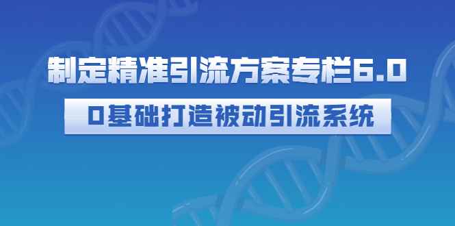 （2721期）制定精准引流方案专栏6.0：0基础打造被动引流系统（价值1380元）-咩咩网络