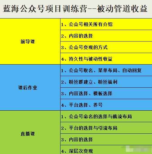 米辣微课·蓝海公众号项目训练营，手把手教你实操运营公众号和小程序变现-咩咩网络