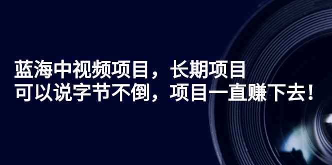 （2624期）蓝海中视频项目，长期项目，可以说字节不倒，项目一直赚下去！-咩咩网络