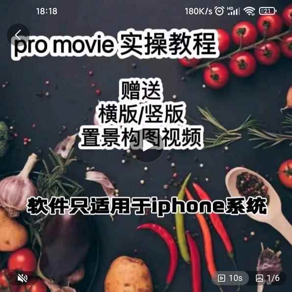 漆十二美食摄影，25​节promovie实操高手课节-咩咩网络
