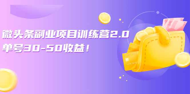 （2549期）微头条副业项目训练营2.0：单号30-50收益！-咩咩网络