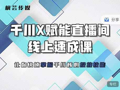 枫芸传媒-线上千川提升课，提升千川认知，提升千川投放效果-咩咩网络