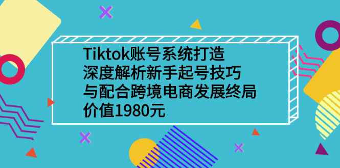 （2509期）Tiktok账号系统打造，深度解析新手起号技巧与跨境电商发展终局-咩咩网络