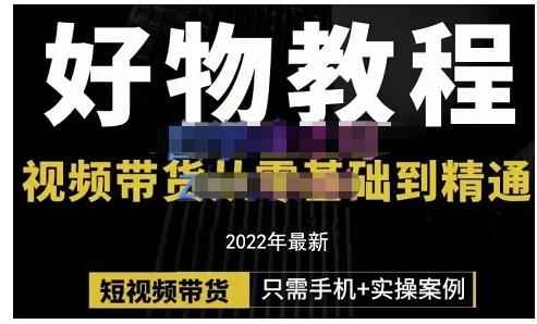 锅锅老师好物分享课程：短视频带货从零基础到精通，只需手机+实操-咩咩网络