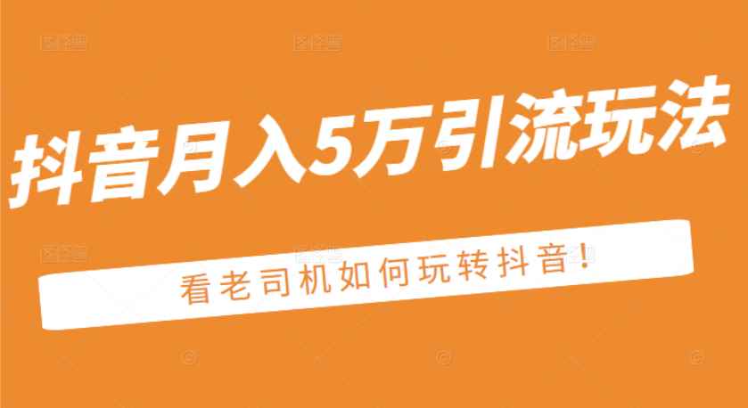 （2486期）某公众号付费文章：抖音月入5万引流玩法，看看老司机如何玩转抖音-咩咩网络