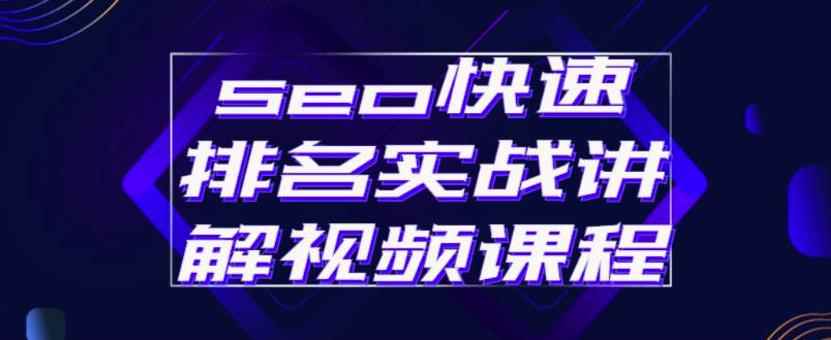 （2412期）seo快速排名实战讲解视频课程，揭秘seo快排原理-咩咩网络