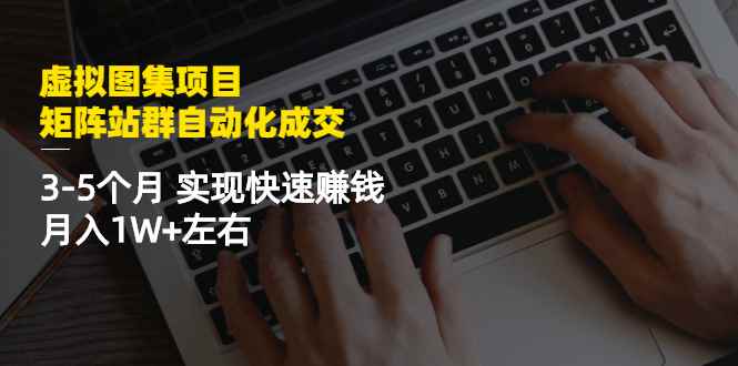 （2411期）虚拟图集项目：矩阵站群自动化成交，3-5个月 实现快速赚钱 月入1W+左右-咩咩网络