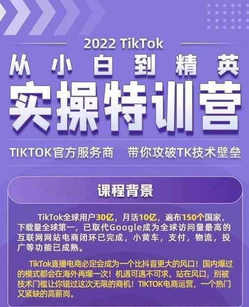 Seven漆·2022Tiktok从小白到精英实操特训营，带你掌握Tiktok账号运营-咩咩网络