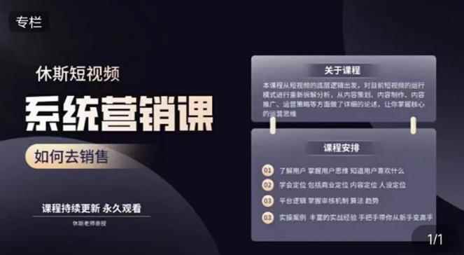 休斯短视频系统运营大课，你掌握核心的运营思维 价值7800元-咩咩网络