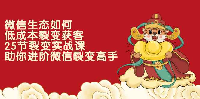 （2284期）微信生态如何低成本裂变获客：25节裂变实战课，助你进阶微信裂变高手-咩咩网络