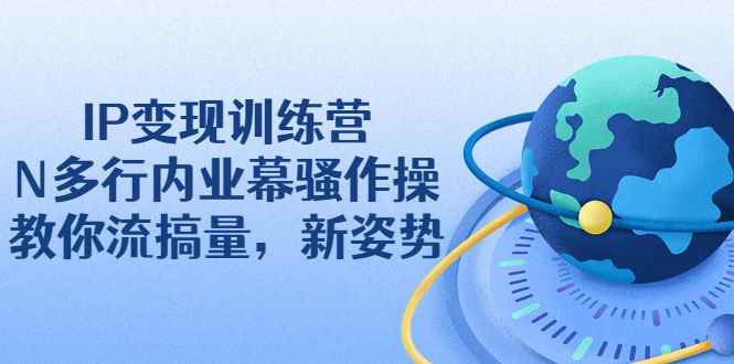（2263期）IP变现训练营：N多行内业幕骚作操，教你流搞量，新姿势！-咩咩网络