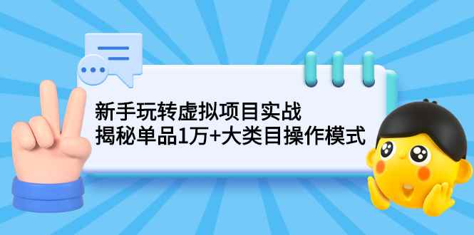 （2144期）新手玩转虚拟项目实战，揭秘单品1万+大类目操作模式【视频课程】-咩咩网络