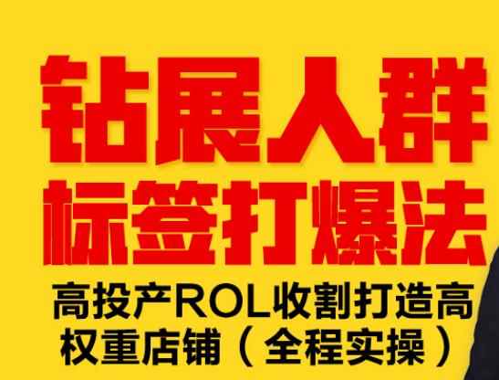 钻展人群标签打爆法，高投产ROL收割打造高权重店铺(全程实操)-咩咩网络