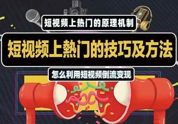 杰小杰·短视频上热门的方法技巧，教你利用短视频导流变现【视频课程】-咩咩网络
