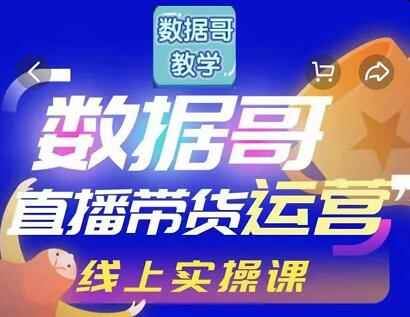 数据哥直播带货运营线上进阶课，让普通人也能靠直播赚钱!-咩咩网络