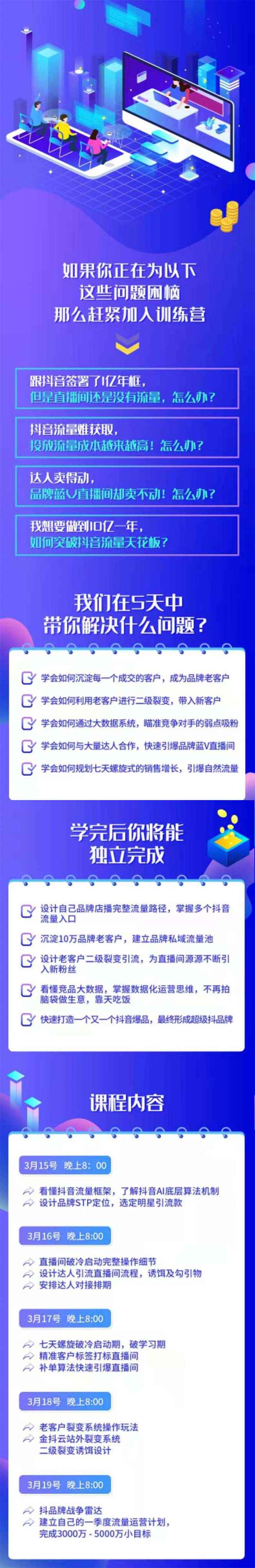 图片[2]-（1699期）抖品牌店播5天流量训练营：28天从0做到1650万抖音品牌店播玩法揭秘-咩咩网络
