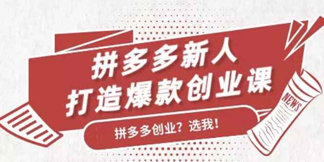 （1686期）拼多多新人打造爆款创业课：快速引流持续出单，适用于所有新人-咩咩网络