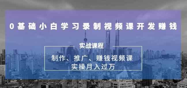 实操月入过万的网课制作、推广、赚钱，0基础学习录制视频课赚钱-咩咩网络