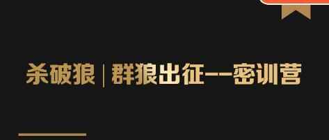 群狼出征密训营第3期：万能引流的底层逻辑公式首度公开解密！——流量爆破必修课-咩咩网络