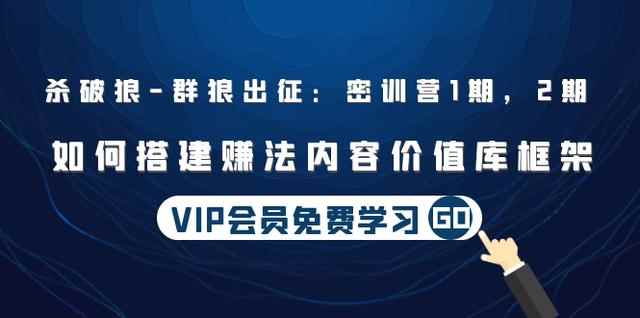 杀破狼|群狼出征：密训营1期，2期：如何搭建赚法内容价值库框架(无水印)-咩咩网络