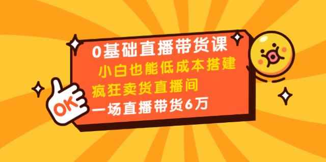 媒老板商学院：8堂0基础直播带货课，小白也能低成本搭建疯狂卖货直播间-咩咩网络