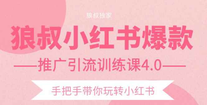 （1407期）小红书爆款推广引流训练课4.0，手把手带你玩转小红书（全套课程）-咩咩网络