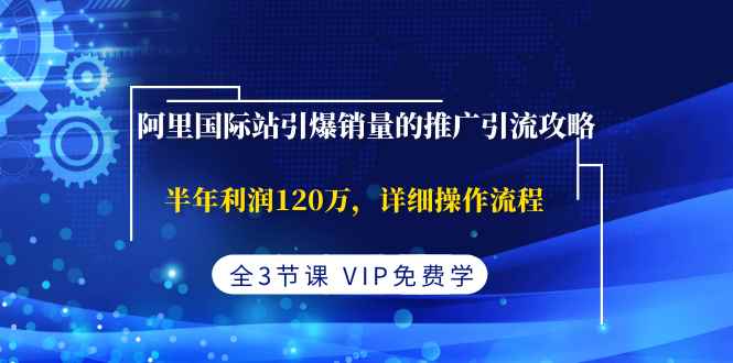 （1374期）阿里国际站引爆销量的推广引流攻略，半年利润120万，详细操作流程(全3节课)-咩咩网络