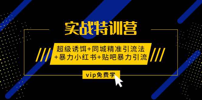 （1314期）实战特训营:超级诱饵+同城精准引流法+暴力小红书+贴吧暴力引流（视频课程）-咩咩网络