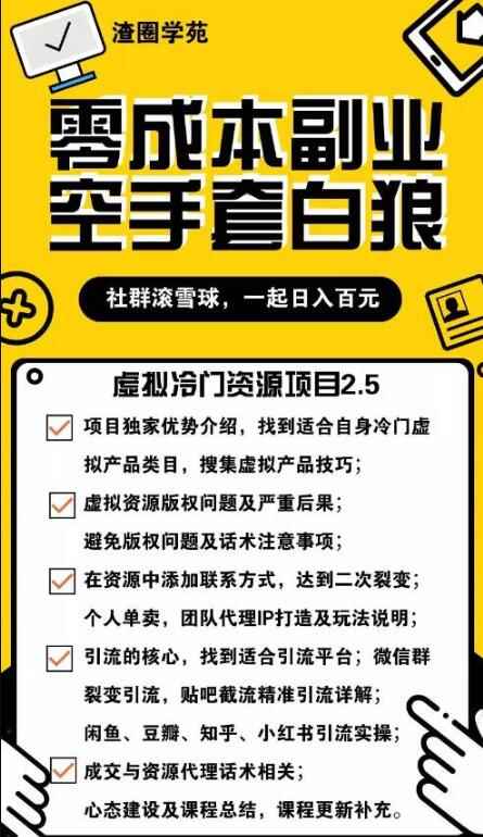 图片[2]-（1185期）虚拟冷门资源项目2.5（冷门&代理玩法） 精准引流实操日赚1000+(更新中)-咩咩网络