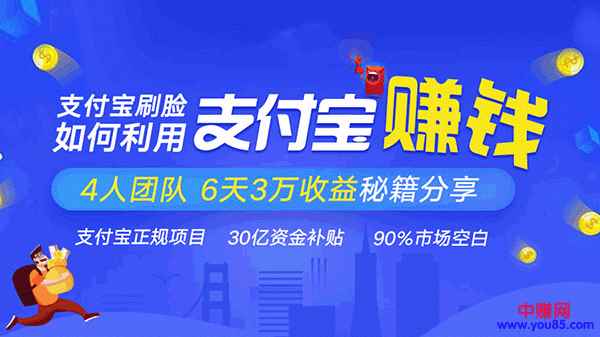 图片[1]-（948期）支付宝刷脸正规赚钱项目：4人团队6天3万收益秘籍分享（3节实战视频课）-咩咩网络