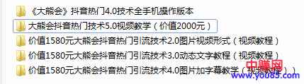 图片[1]-（908期）某高端赚钱项目：大熊会抖音热门技术2.0到5.0（全套视频课程）-咩咩网络