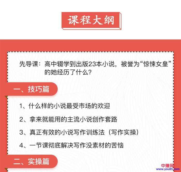 图片[2]-（922期）0基础小说写作培训营：从新手到网络畅销作家赚百万稿费（14节视频课）-咩咩网络