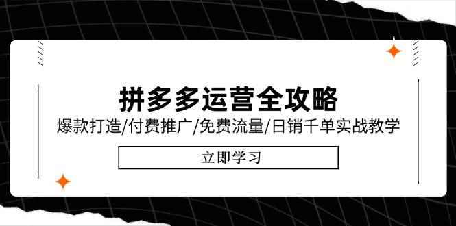 （15085期）拼多多运营全攻略，爆款打造/付费推广/免费流量/日销千单实战教学/6月更新-咩咩网络