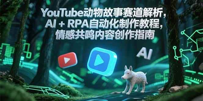 （15174期）YouTube动物故事赛道解析，AI+RPA自动化制作教程，情感共鸣内容创作指南-咩咩网络