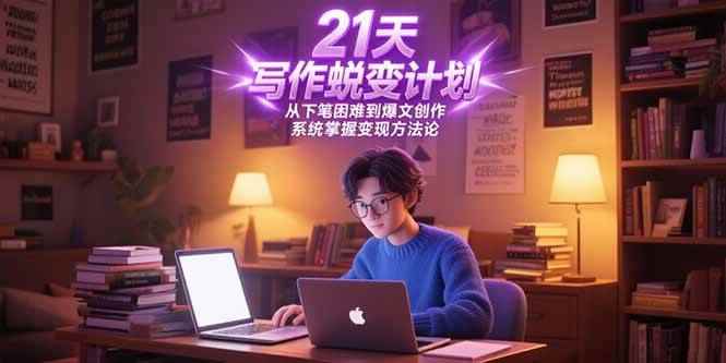 （15204期）21天写作蜕变计划，从下笔困难到爆文创作，系统掌握变现方法论-咩咩网络