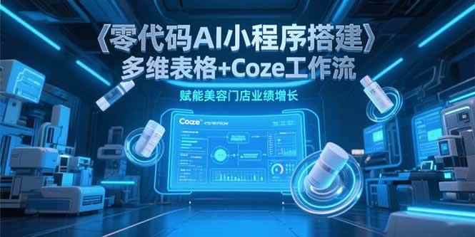 （15239期）零代码AI小程序搭建，多维表格+Coze工作流，赋能美容门店业绩增长-咩咩网络