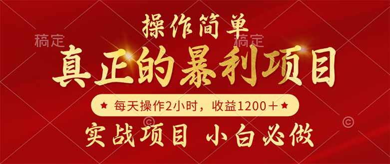 （14978期）真正的暴利项目，操作简单，每天收益1200＋，自己做老板-咩咩网络