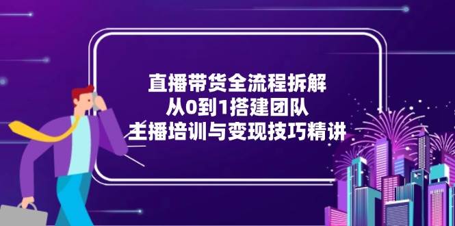 （15004期）直播带货全流程拆解：从0到1搭建团队，主播培训与变现技巧精讲-咩咩网络