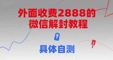 （15301期）外面收费2888的微信解封教程，具体自测-咩咩网络