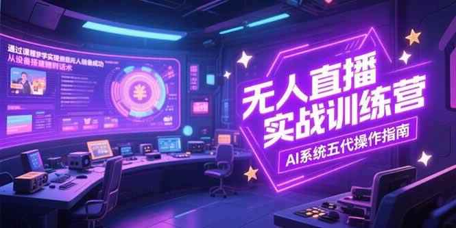 （15315期）无人直播实操训练营，从设备搭建到话术，AI系统五代操作指南(7月更新)-咩咩网络