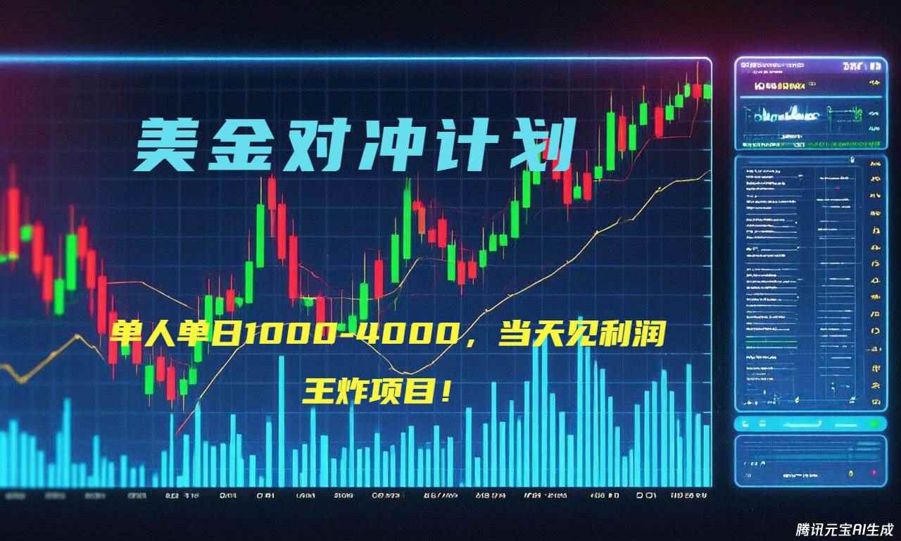（15333期）2025年最暴力项目“美金先登计划”最新最强对冲战法，每日实际收益1K-4K-咩咩网络