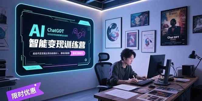 （15389期）AI智能变现训练营，ChatGPT写作变现，电影解说制作，图文带货方法论-咩咩网络