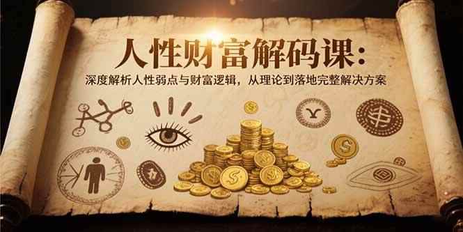 （15434期）人性财富解码课6.0：深度解析人性弱点与财富逻辑，理论到落地完整解决方案-咩咩网络