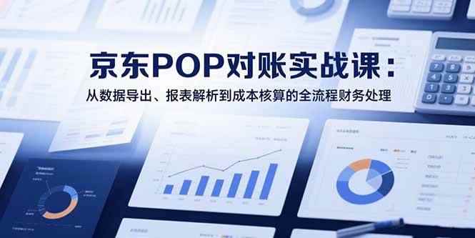 （15447期）2025京东POP对账实战课：从数据导出、报表解析到成本核算的全流程财务处理-咩咩网络