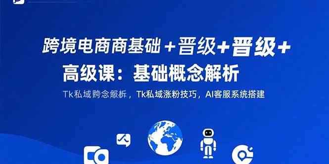 （15496期）跨境电商基础+晋级+高级课：基础概念解析,Tk私域涨粉技巧,AI客服系统搭建-咩咩网络